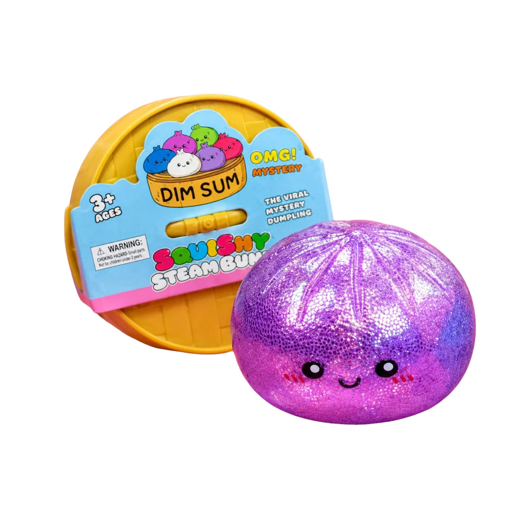 Glitter Squishy Dumpling Toy – Sugar Gel Stress Ball Bao Bun Sensory Squish (Mystery Colour + Rare Gold)