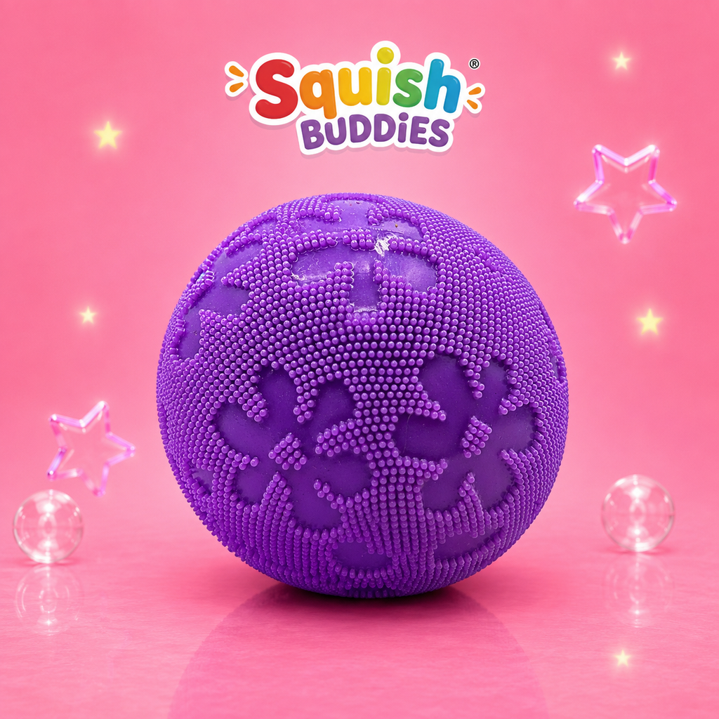 Fuzzball Squishy Sensory Fidget Toy | Soft Textured Stress Relief Squish Ball