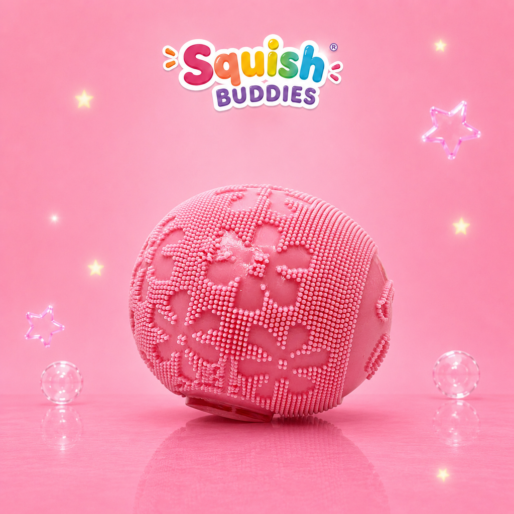 Fuzzball Squishy Sensory Fidget Toy | Soft Textured Stress Relief Squish Ball
