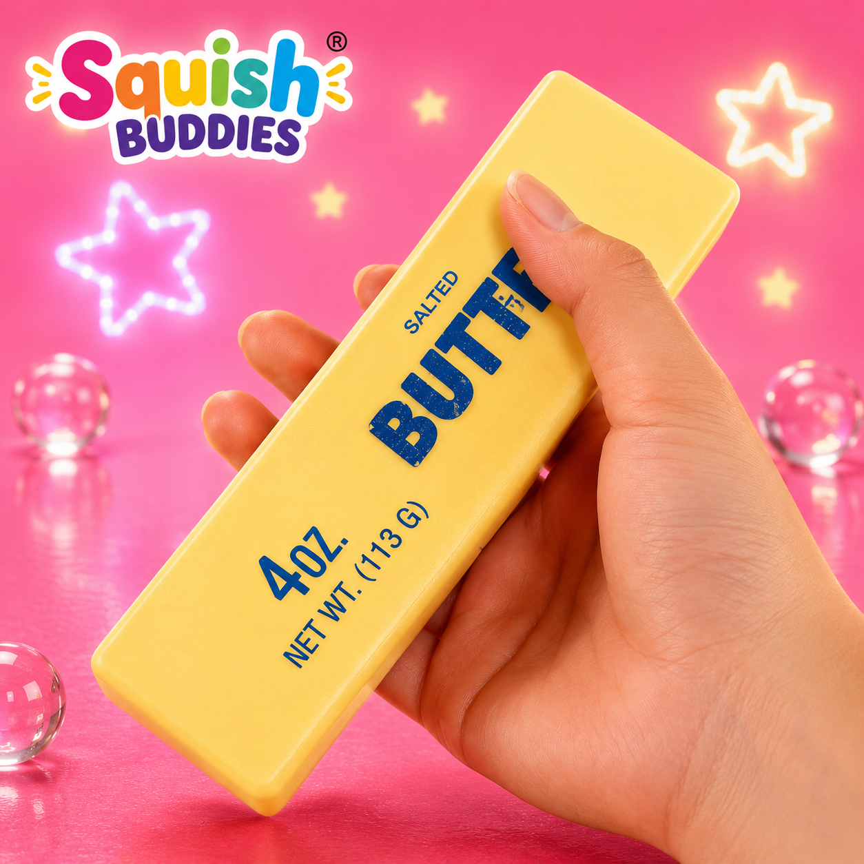 Butter Stick Squishy Toy – Realistic Stress Ball Squeeze Fidget Sensory Toy Soft Stretchy