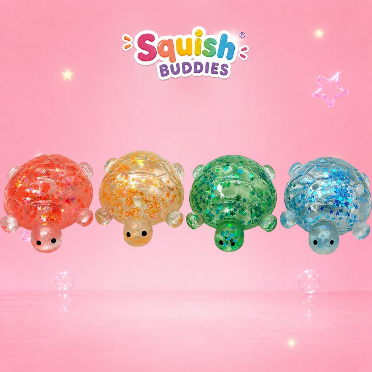 Glitter Sugar Turtle Slow Rise Squishy | Stretchy Sparkle Sensory Fidget Toy