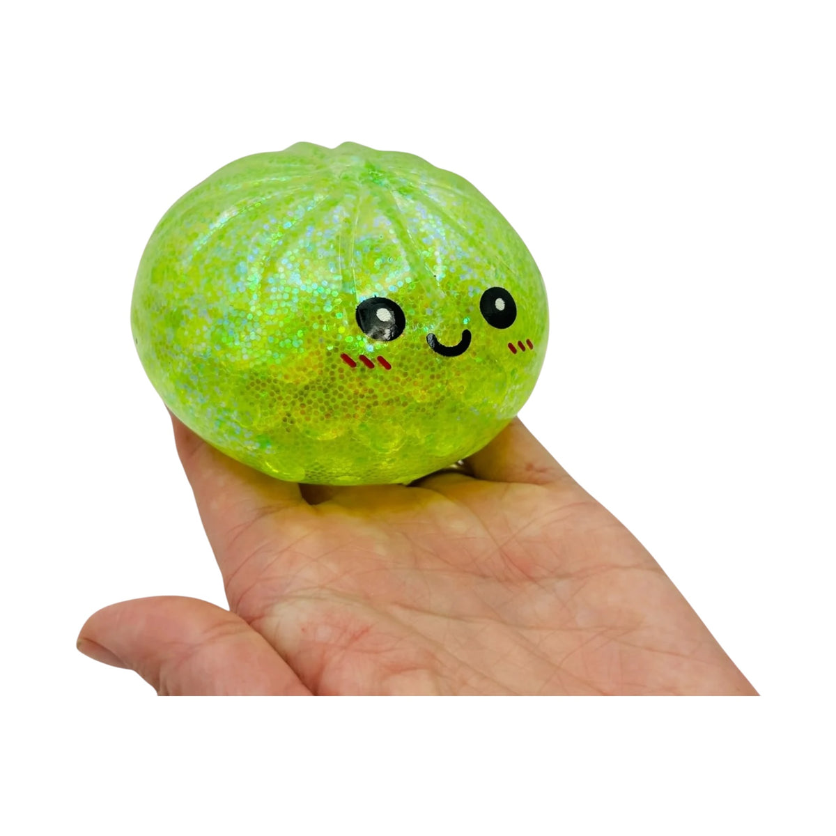 Glitter Squishy Dumpling Toy – Sugar Gel Stress Ball Bao Bun Sensory Squish (Mystery Colour + Rare Gold)