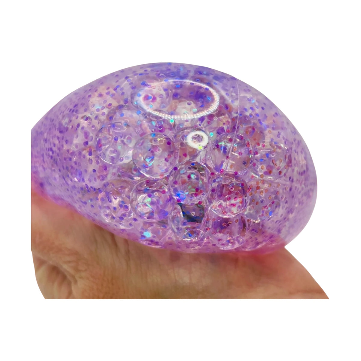 Glitter Squishy Dumpling Toy – Sugar Gel Stress Ball Bao Bun Sensory Squish (Mystery Colour + Rare Gold)
