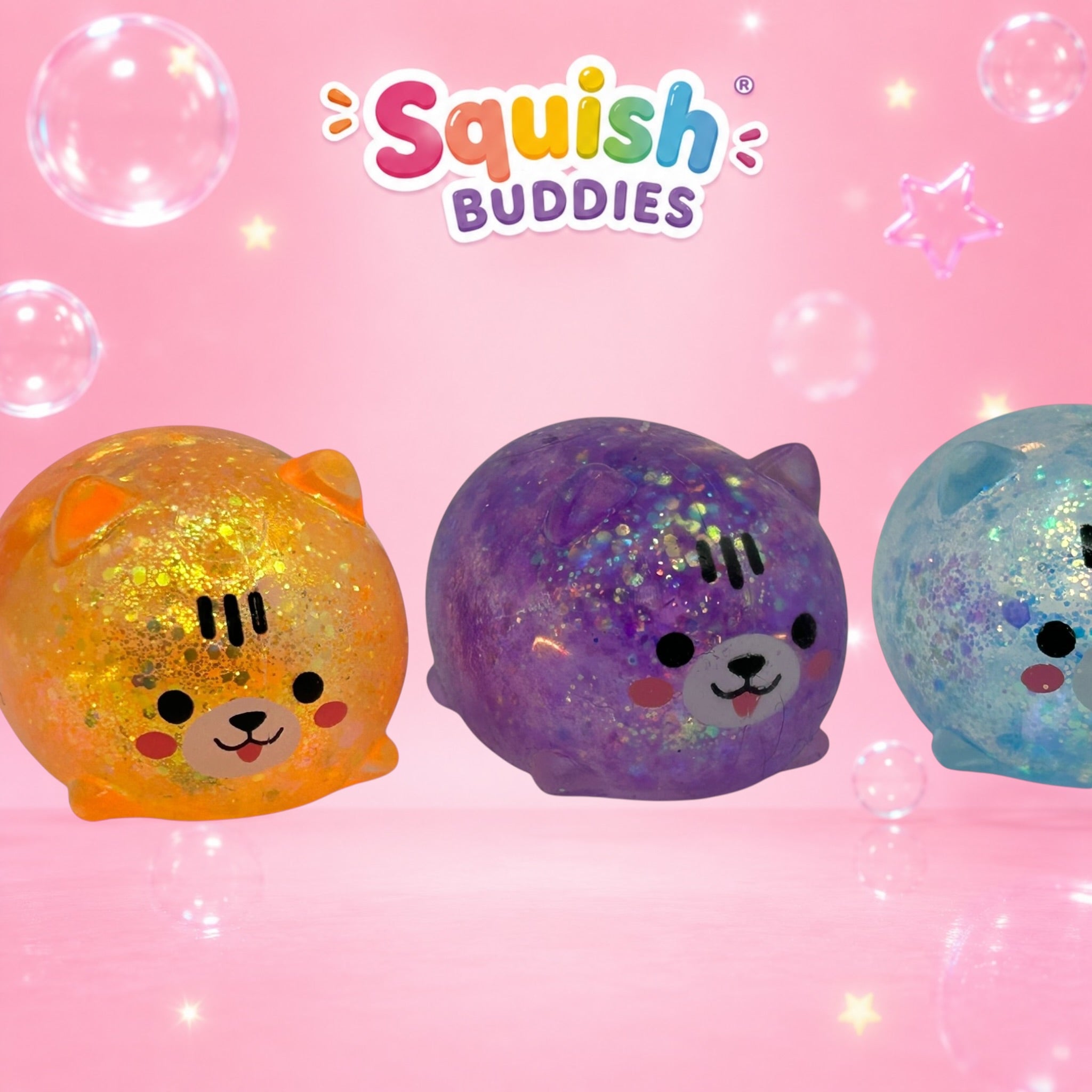 Glitter Sugar Slow Rise Mini Puppy Squishy Dog | Pocket Sized Sensory Fidget Toy