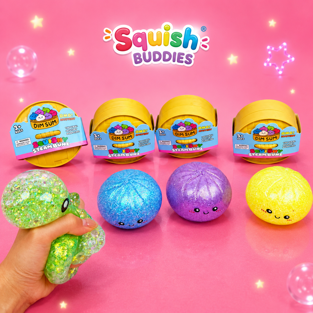 Rainbow Squishy Dumpling Toy – Sugar Gel Stress Ball Bao Bun Sensory Squish (Mystery Colour + Rare Gold)