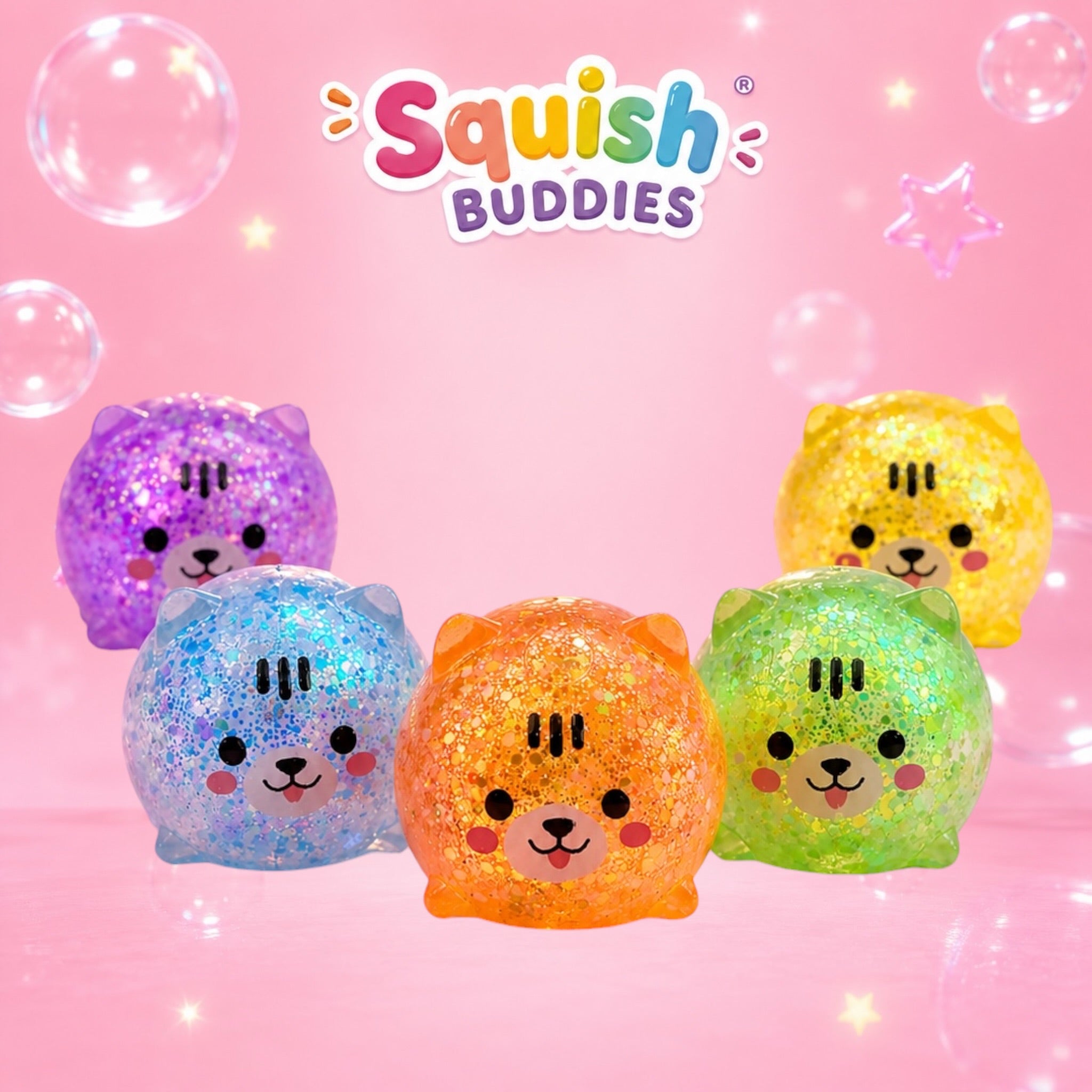 Glitter Sugar Slow Rise Mini Puppy Squishy Dog | Pocket Sized Sensory Fidget Toy