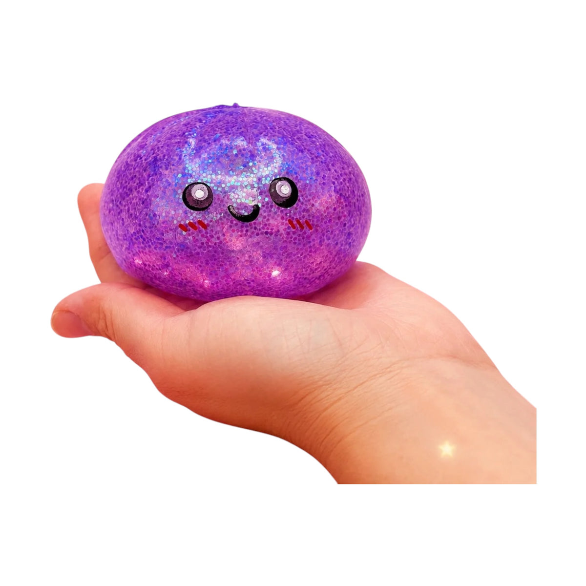 Glitter Squishy Dumpling Toy – Sugar Gel Stress Ball Bao Bun Sensory Squish (Mystery Colour + Rare Gold)