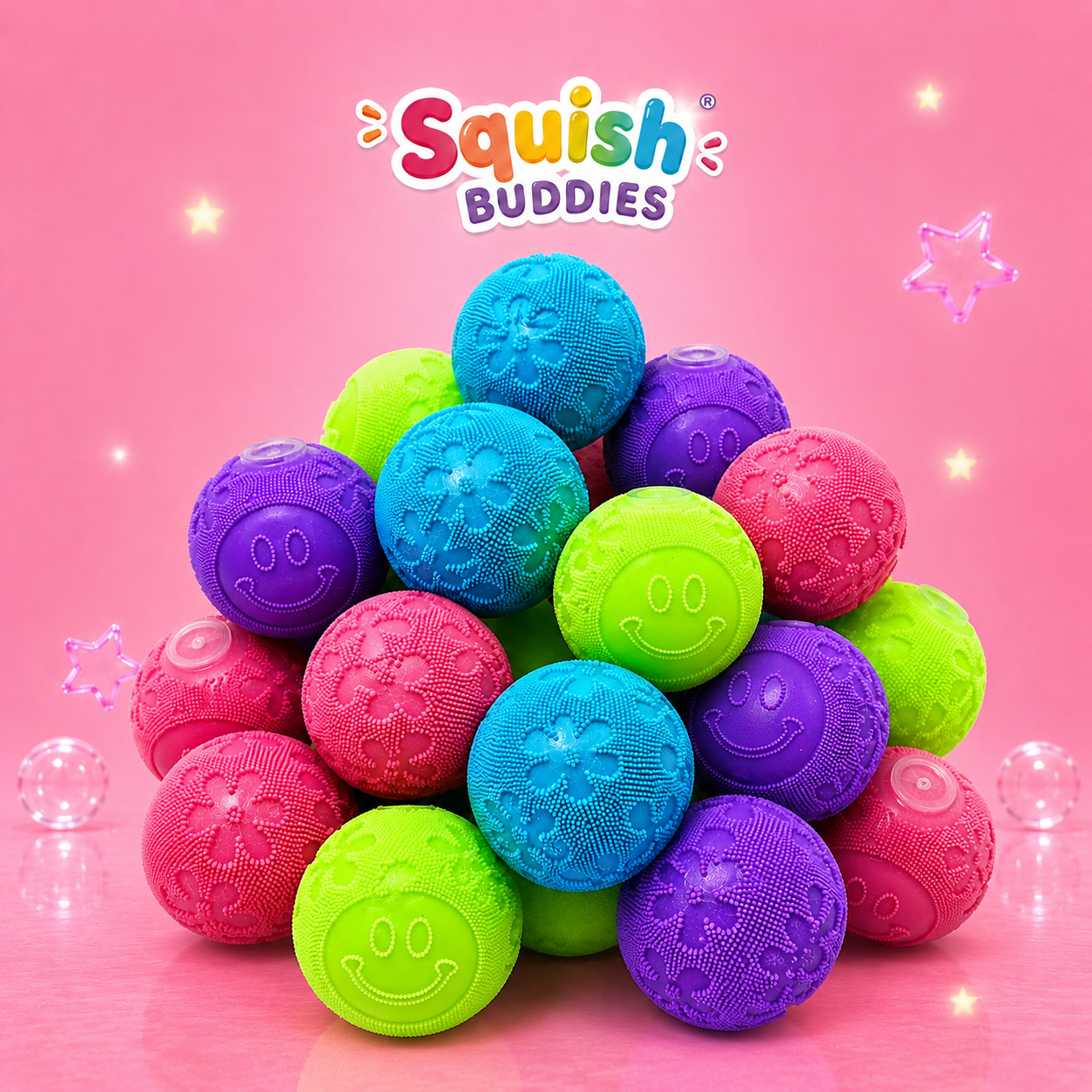 Fuzzball Squishy Sensory Fidget Toy | Soft Textured Stress Relief Squish Ball