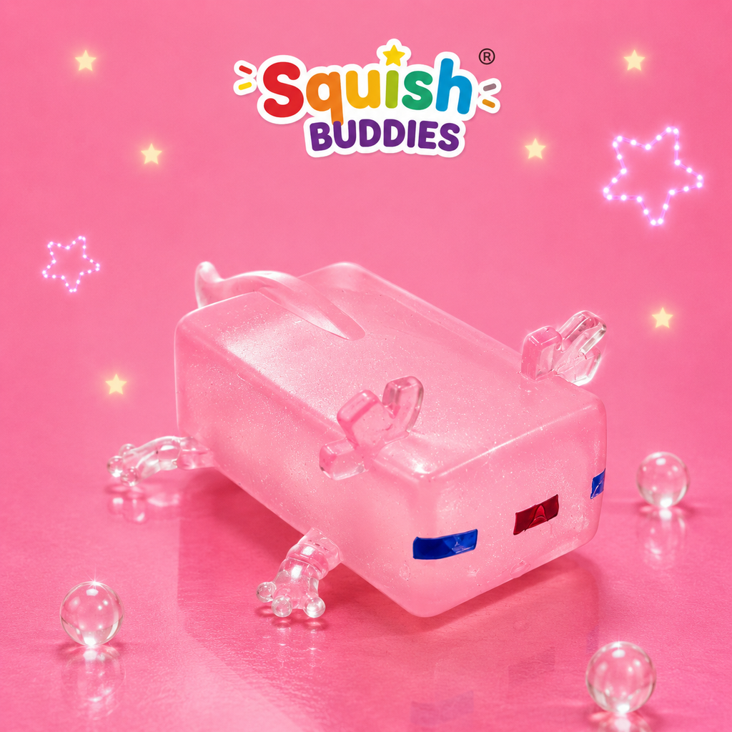 Minecraft Style Axolotl Squishy Sensory Fidget Toy Stretchy Maltose Squish