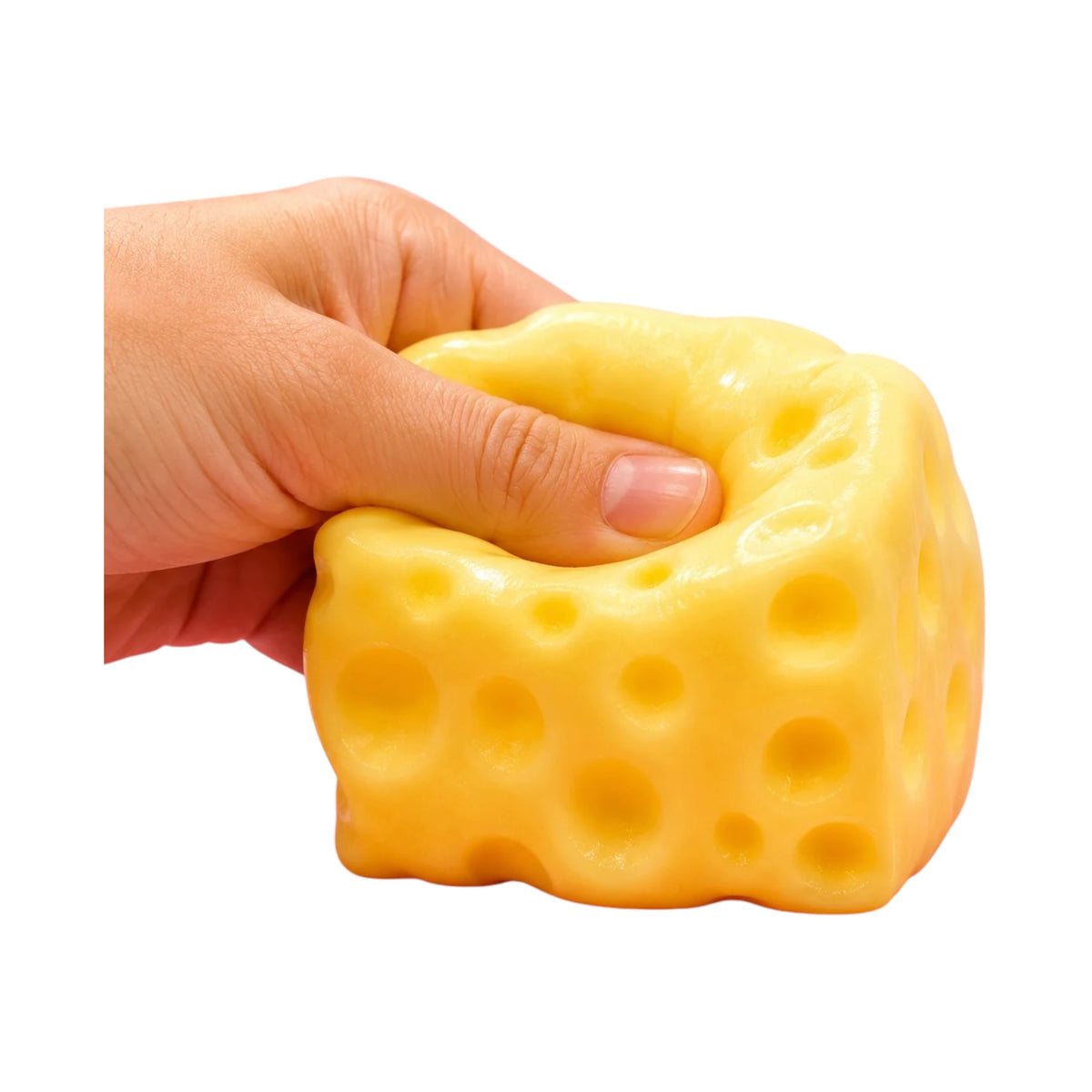 Viral Vaseline Cheese Squishy Sensory Fidget Toy | Stress Relief Squish Cube