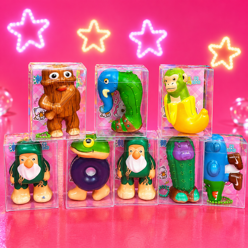 Brain Rot Squishy Keychain Toy – Funny Character Foam Squeeze Fidget Sensory Clip (Mystery Style)