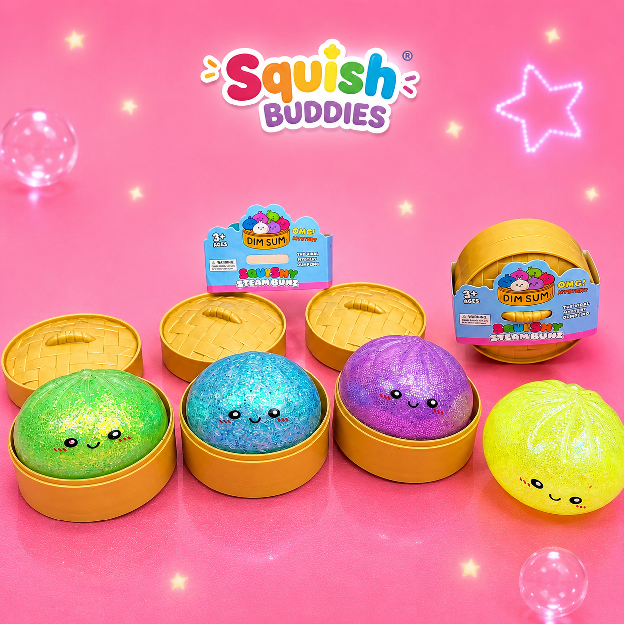 Rainbow Squishy Dumpling Toy – Sugar Gel Stress Ball Bao Bun Sensory Squish (Mystery Colour + Rare Gold)