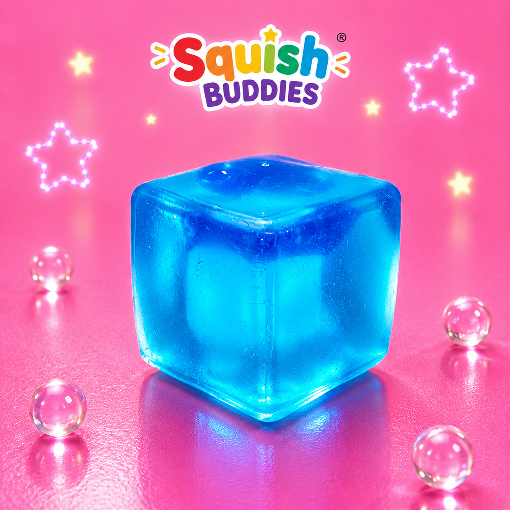 Glow In The Dark Whale Cube Squishy Sensory Fidget Toy Maltose Filled