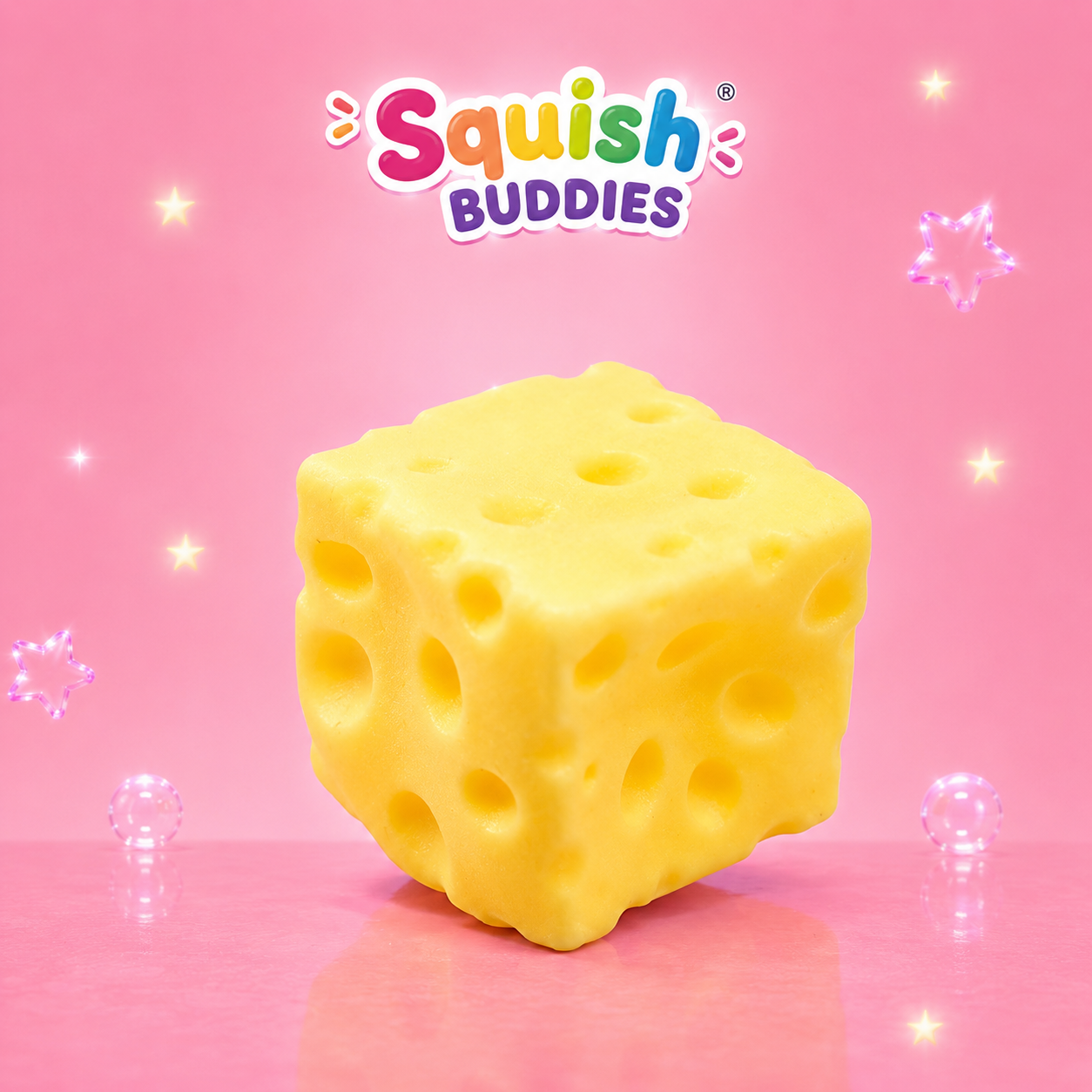 Viral Cheese Squishy Sensory Fidget Toy | Slow Rise Stress Relief Squish Cube