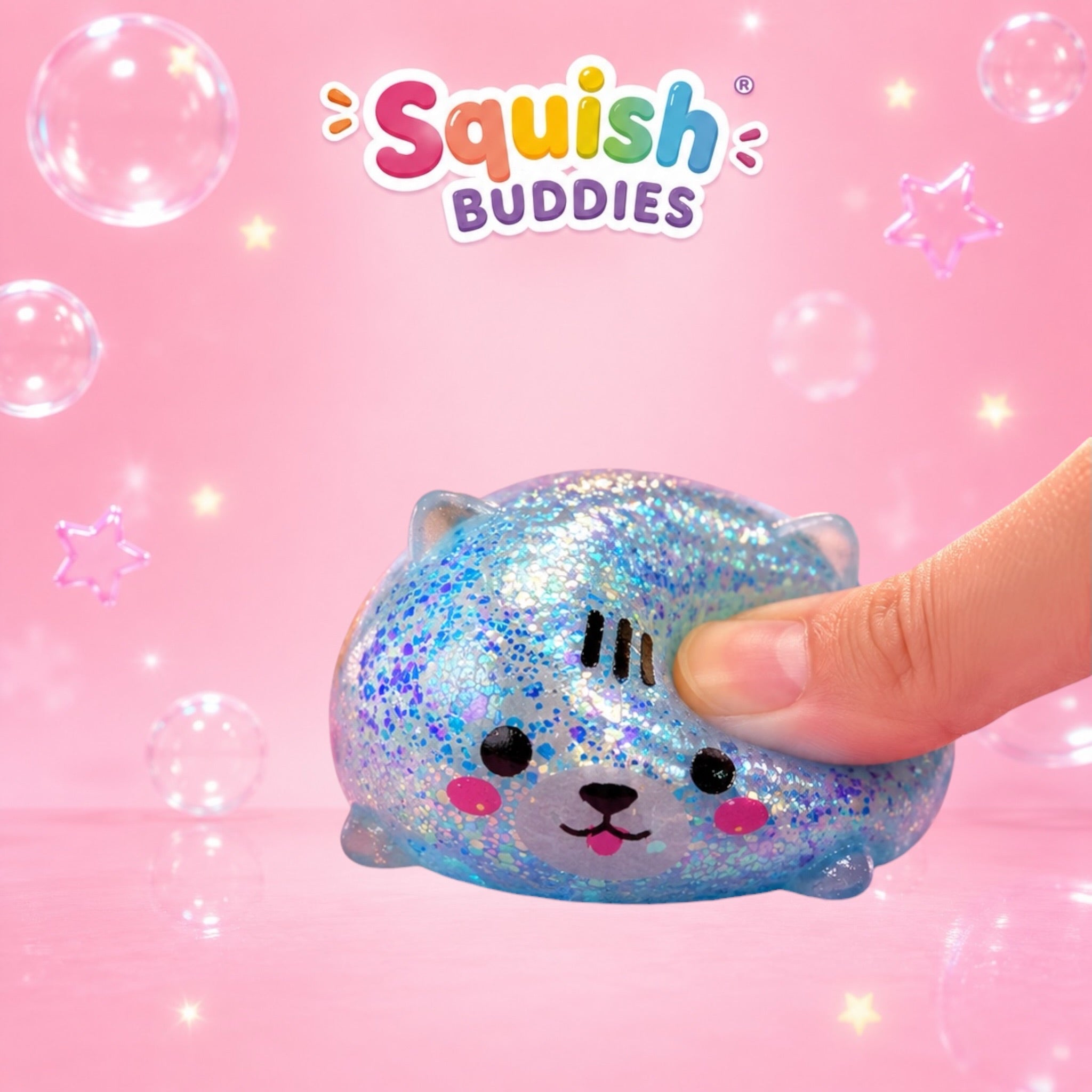 Glitter Sugar Slow Rise Mini Puppy Squishy Dog | Pocket Sized Sensory Fidget Toy