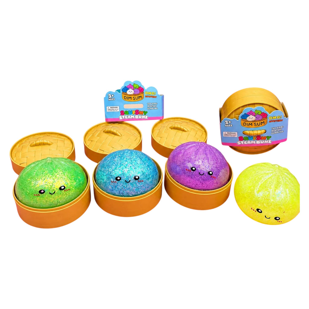 Glitter Squishy Dumpling Toy – Sugar Gel Stress Ball Bao Bun Sensory Squish (Mystery Colour + Rare Gold)