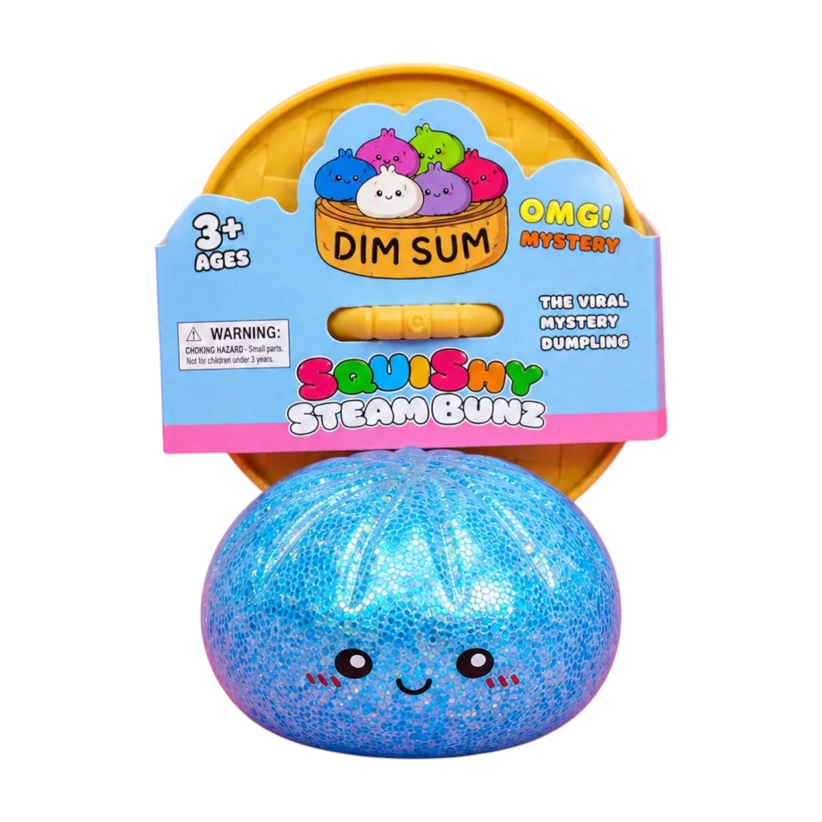 Glitter Squishy Dumpling Toy – Sugar Gel Stress Ball Bao Bun Sensory Squish (Mystery Colour + Rare Gold)