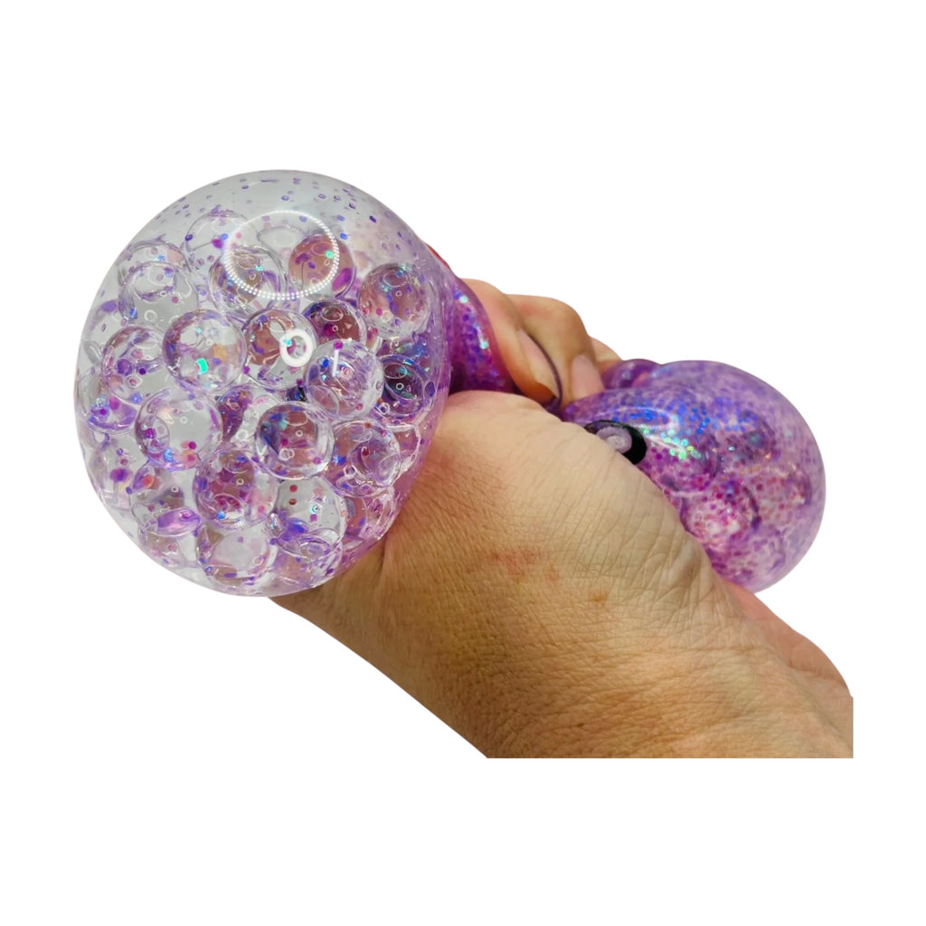 Glitter Squishy Dumpling Toy – Sugar Gel Stress Ball Bao Bun Sensory Squish (Mystery Colour + Rare Gold)