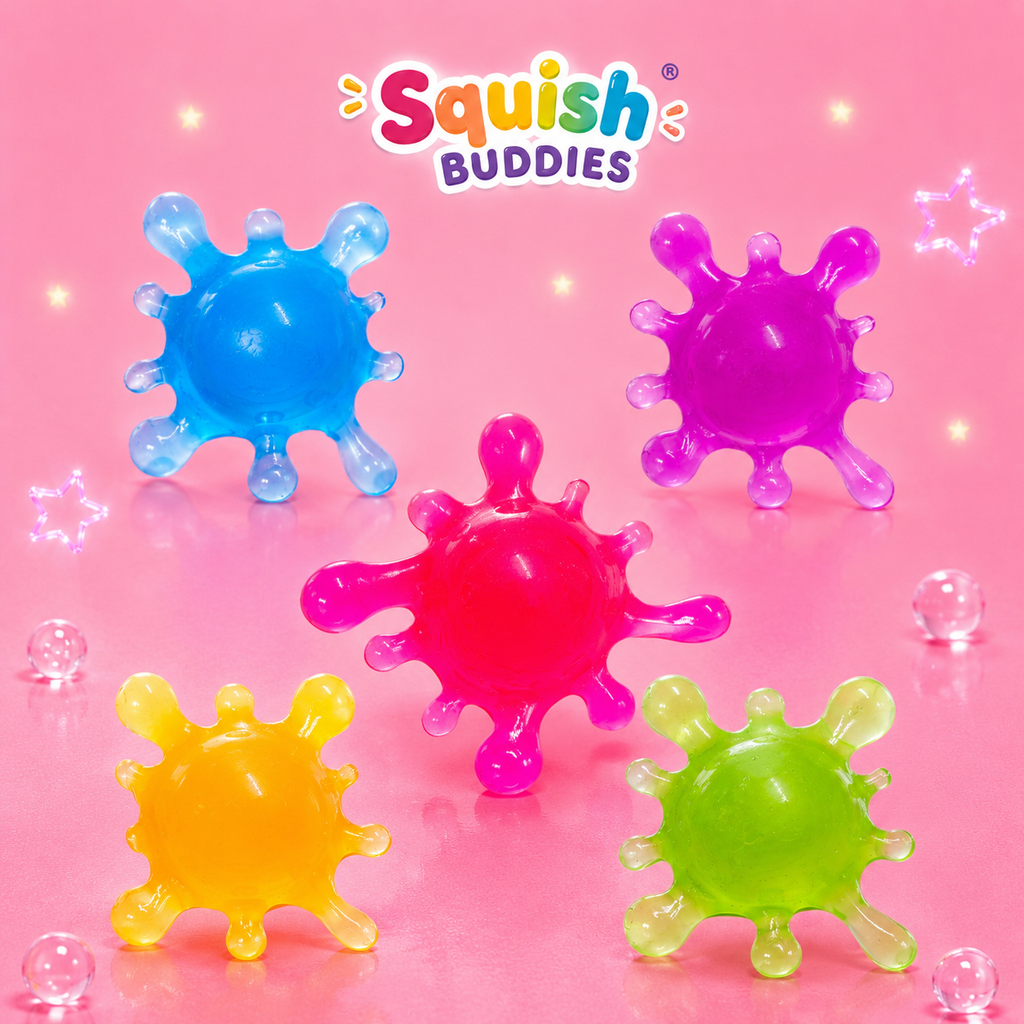Splatter Ball Squishy Toy – Gel Filled Splat Stress Ball Fidget Sensory Toy (Random Colour)
