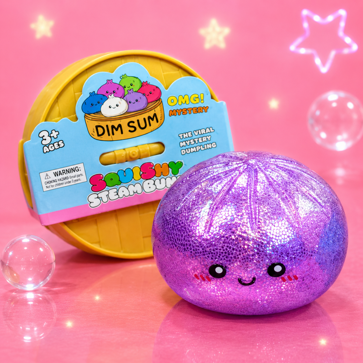 Rainbow Squishy Dumpling Toy – Sugar Gel Stress Ball Bao Bun Sensory Squish (Mystery Colour + Rare Gold)