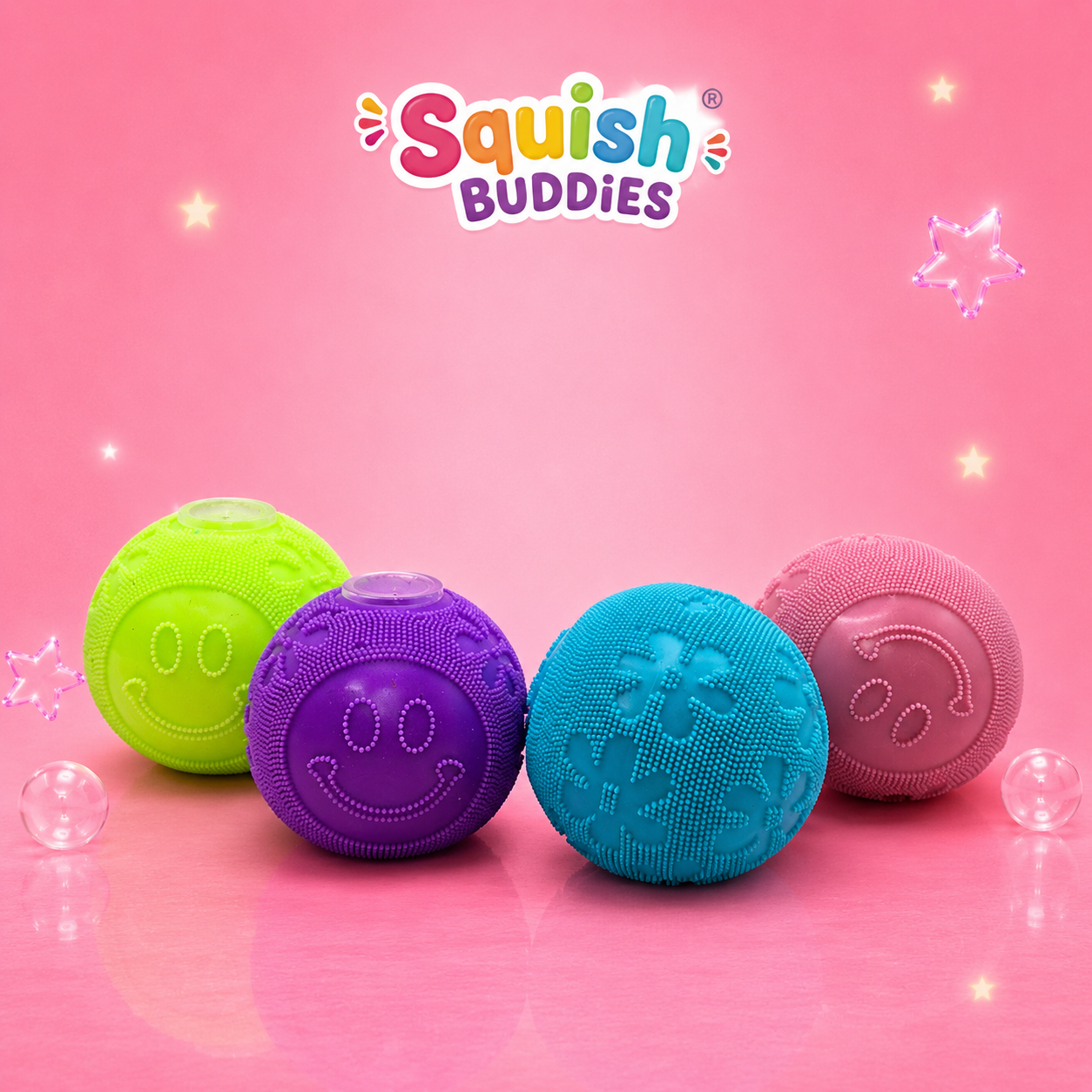 Fuzzball Squishy Sensory Fidget Toy | Soft Textured Stress Relief Squish Ball