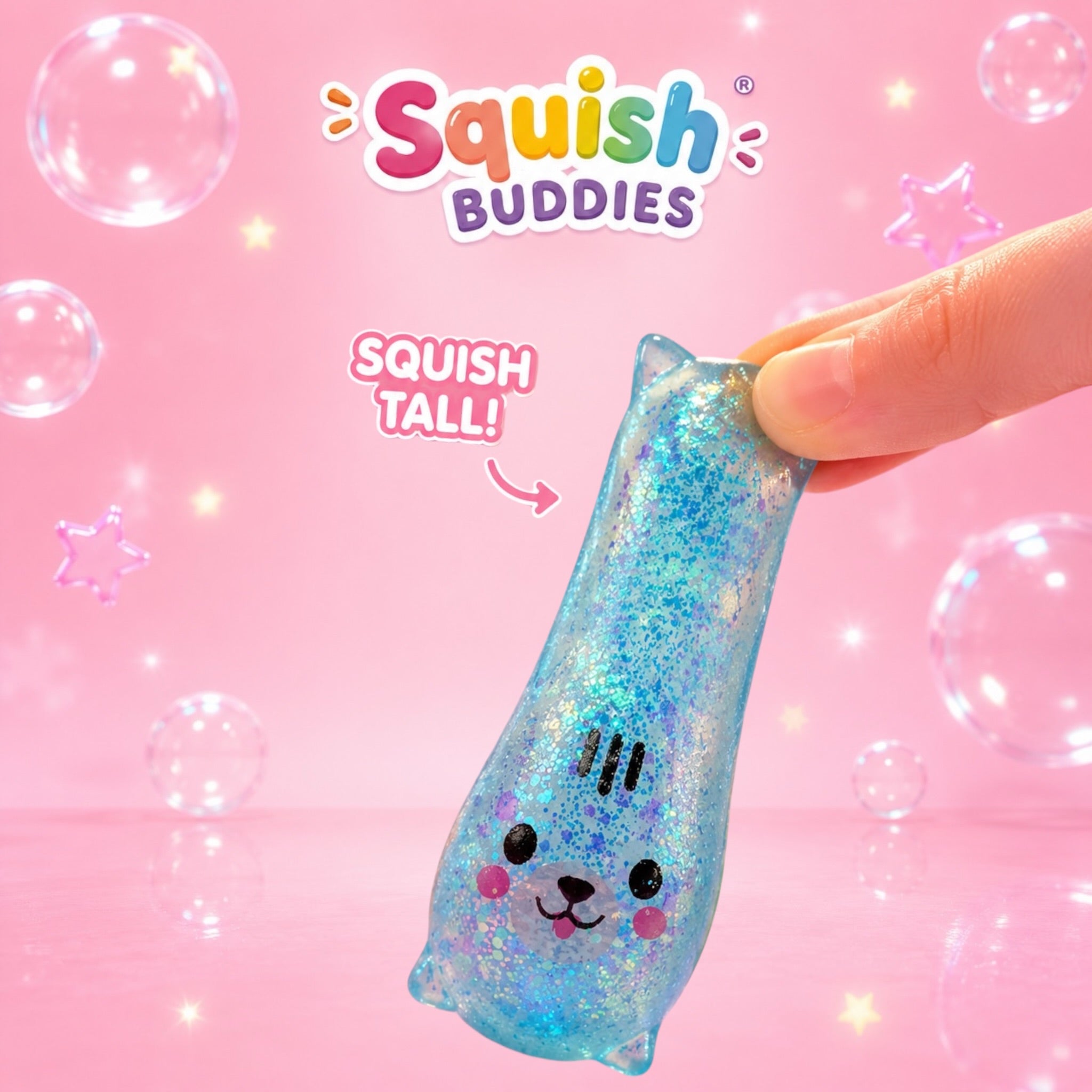 Glitter Sugar Slow Rise Mini Puppy Squishy Dog | Pocket Sized Sensory Fidget Toy