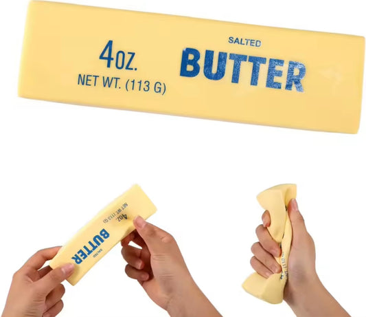 Butter Stick Squishy Toy – Realistic Stress Ball Squeeze Fidget Sensory Toy Soft Stretchy