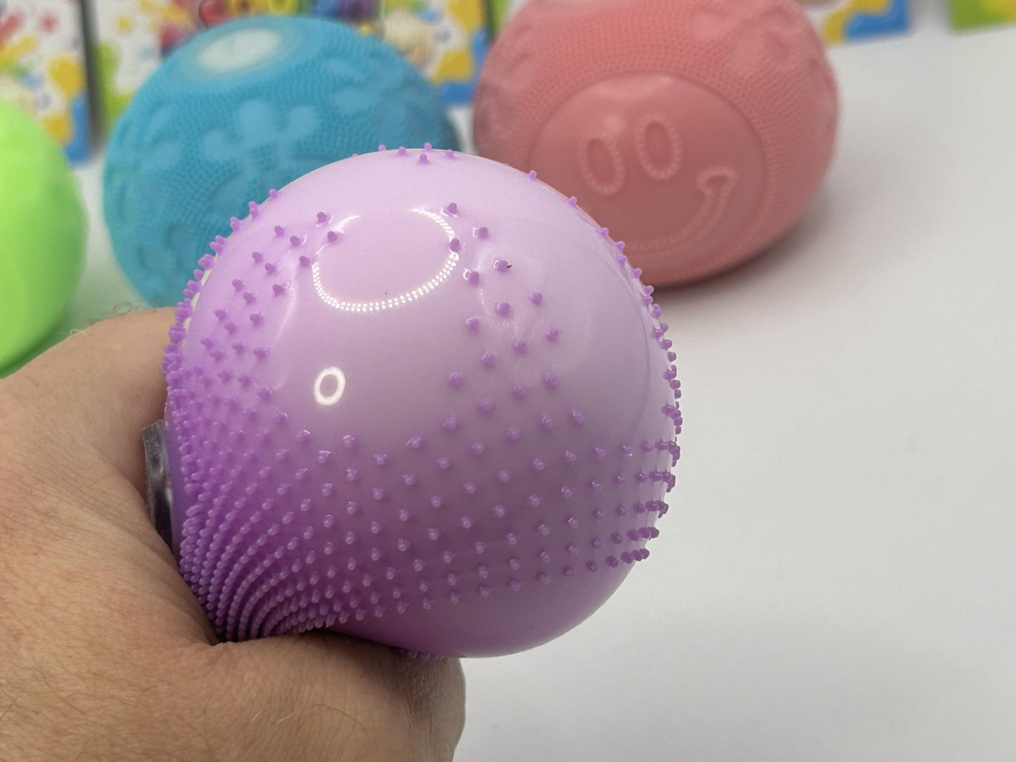 Fuzzball Squishy Sensory Fidget Toy | Soft Textured Stress Relief Squish Ball