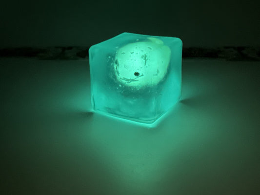 Glow In The Dark Whale Cube Squishy Sensory Fidget Toy Maltose Filled