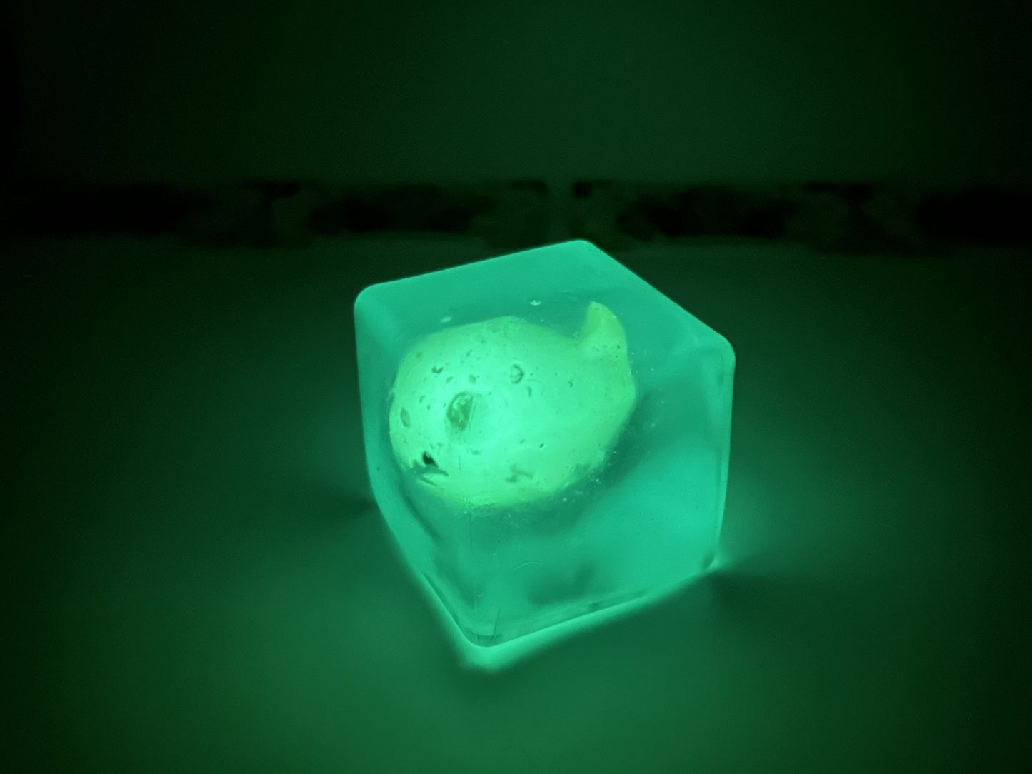 Glow In The Dark Whale Cube Squishy Sensory Fidget Toy Maltose Filled
