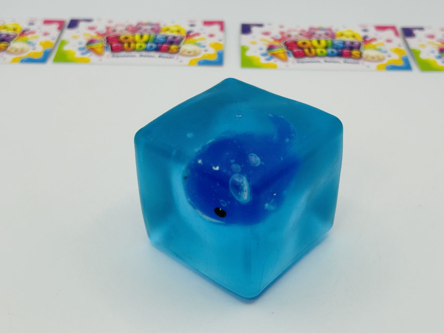 Glow In The Dark Whale Cube Squishy Sensory Fidget Toy Maltose Filled