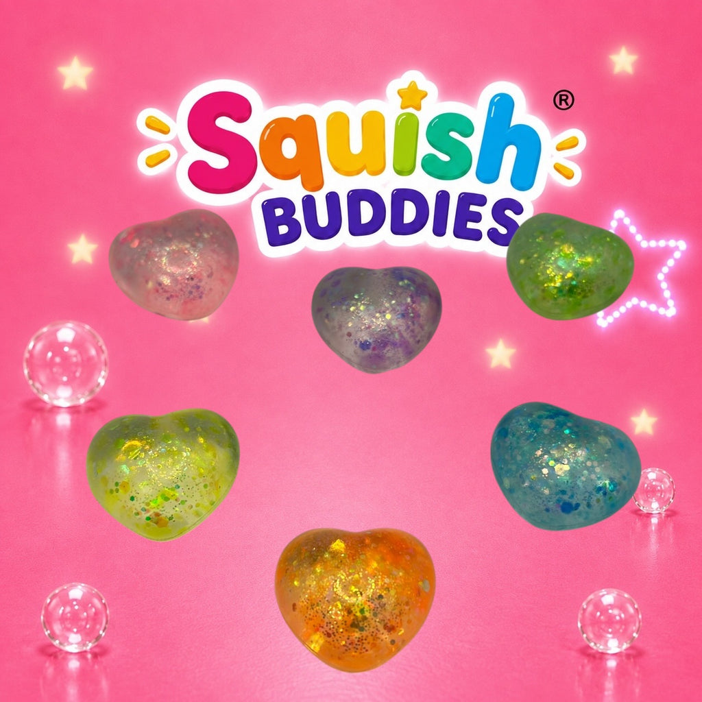 Mini Glitter Heart Squishy | Slow Rise Maltose Sensory Toy