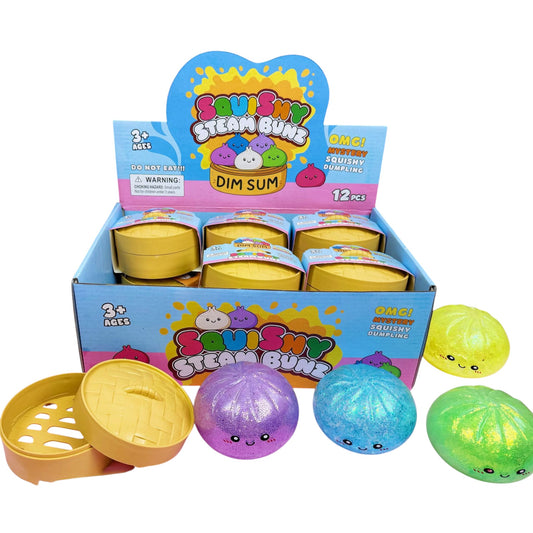 Rainbow Squishy Dumpling Toy – Sugar Gel Stress Ball Bao Bun Sensory Squish (Mystery Colour + Rare Gold)