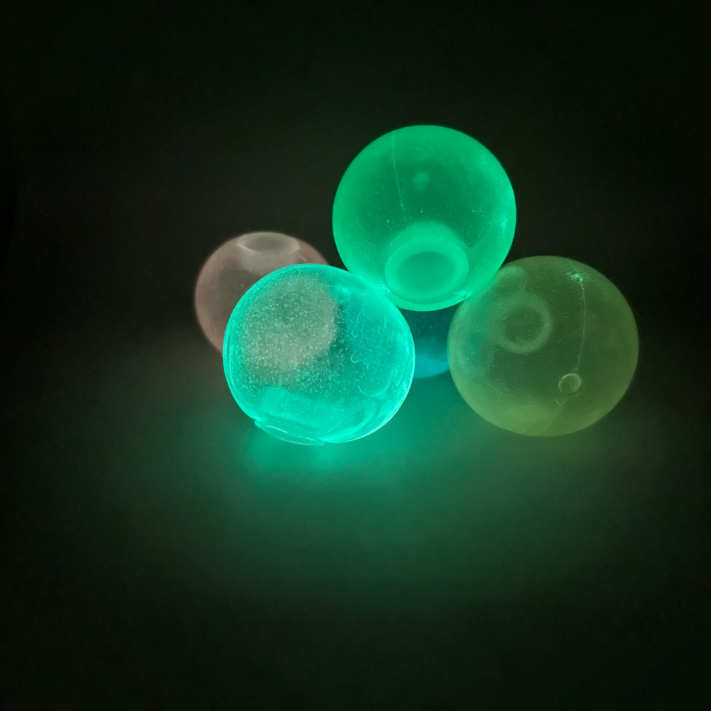 Glow in the Dark Ceiling Sticking Squishy Balls | Sticky Wall & Window Fidget Toy | 4 Pack