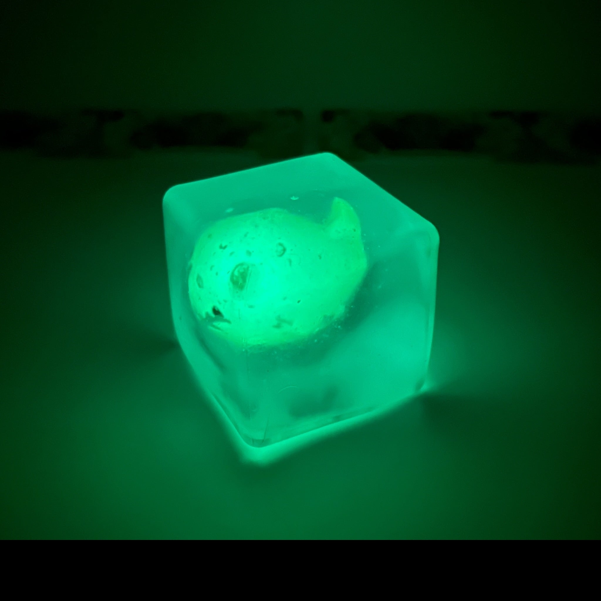 Glow In The Dark Whale Cube Squishy Sensory Fidget Toy Maltose Filled