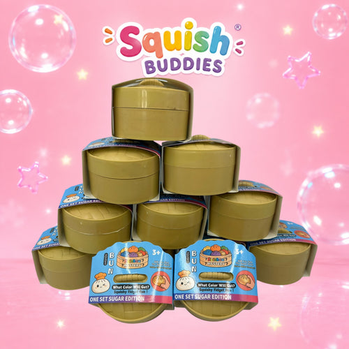Glitter Mini Squishy Dumpling Toy – Sugar Gel Stress Ball Bao Bun Sensory Squish (Mystery Colour + Rare Gold)