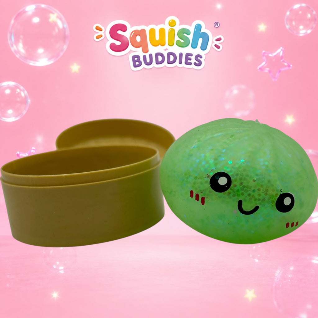 Glitter Mini Squishy Dumpling Toy – Sugar Gel Stress Ball Bao Bun Sensory Squish (Mystery Colour + Rare Gold)