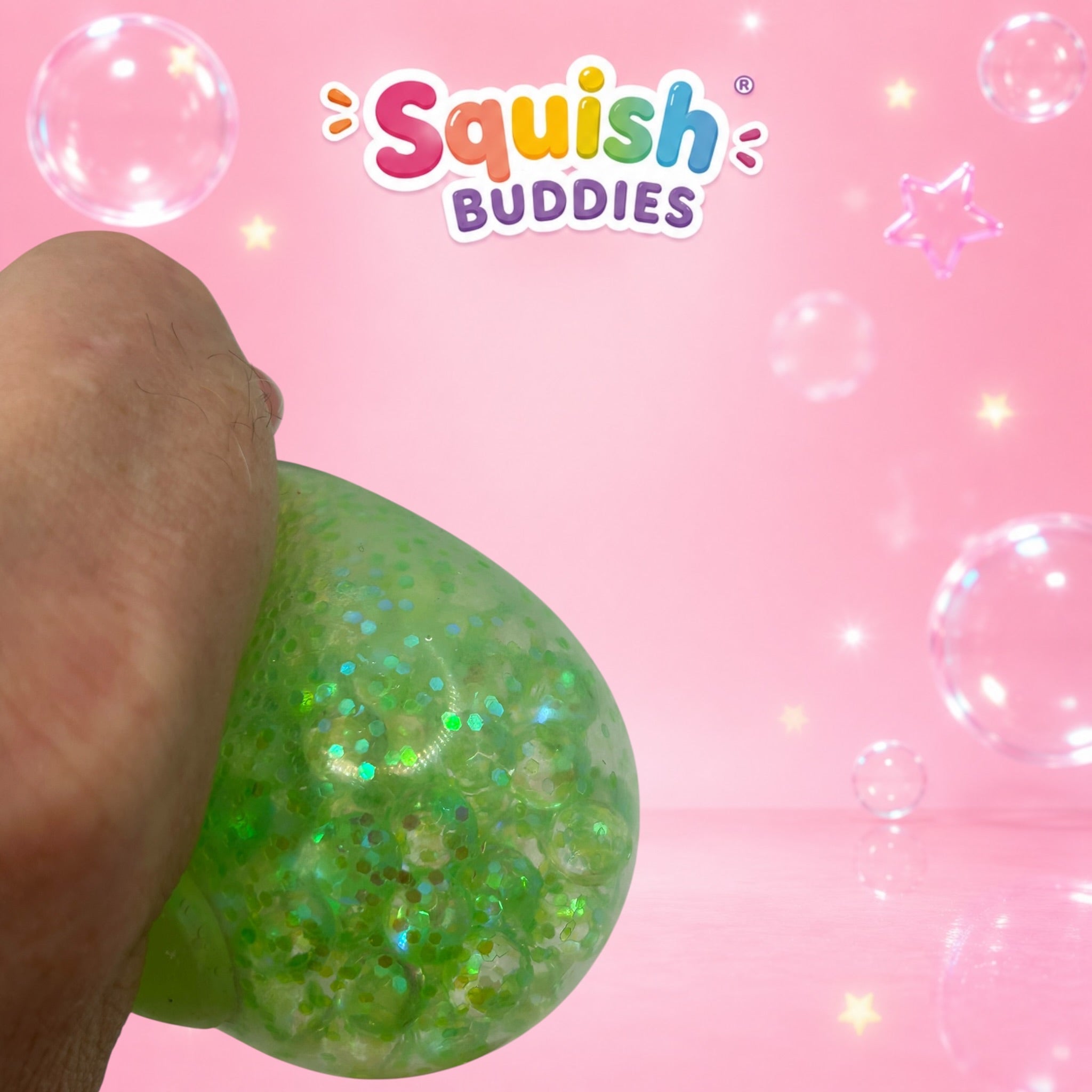 Glitter Mini Squishy Dumpling Toy – Sugar Gel Stress Ball Bao Bun Sensory Squish (Mystery Colour + Rare Gold)
