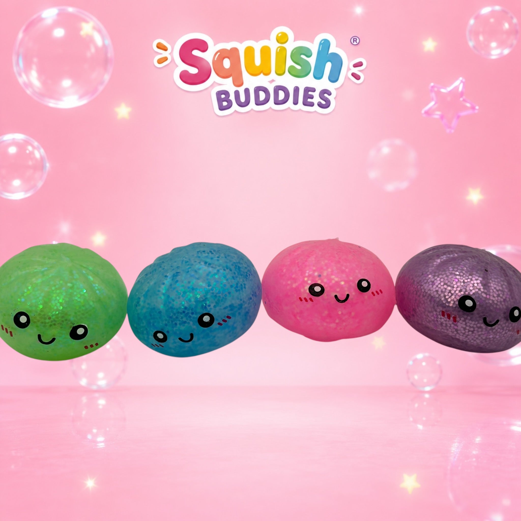 Glitter Mini Squishy Dumpling Toy – Sugar Gel Stress Ball Bao Bun Sensory Squish (Mystery Colour + Rare Gold)