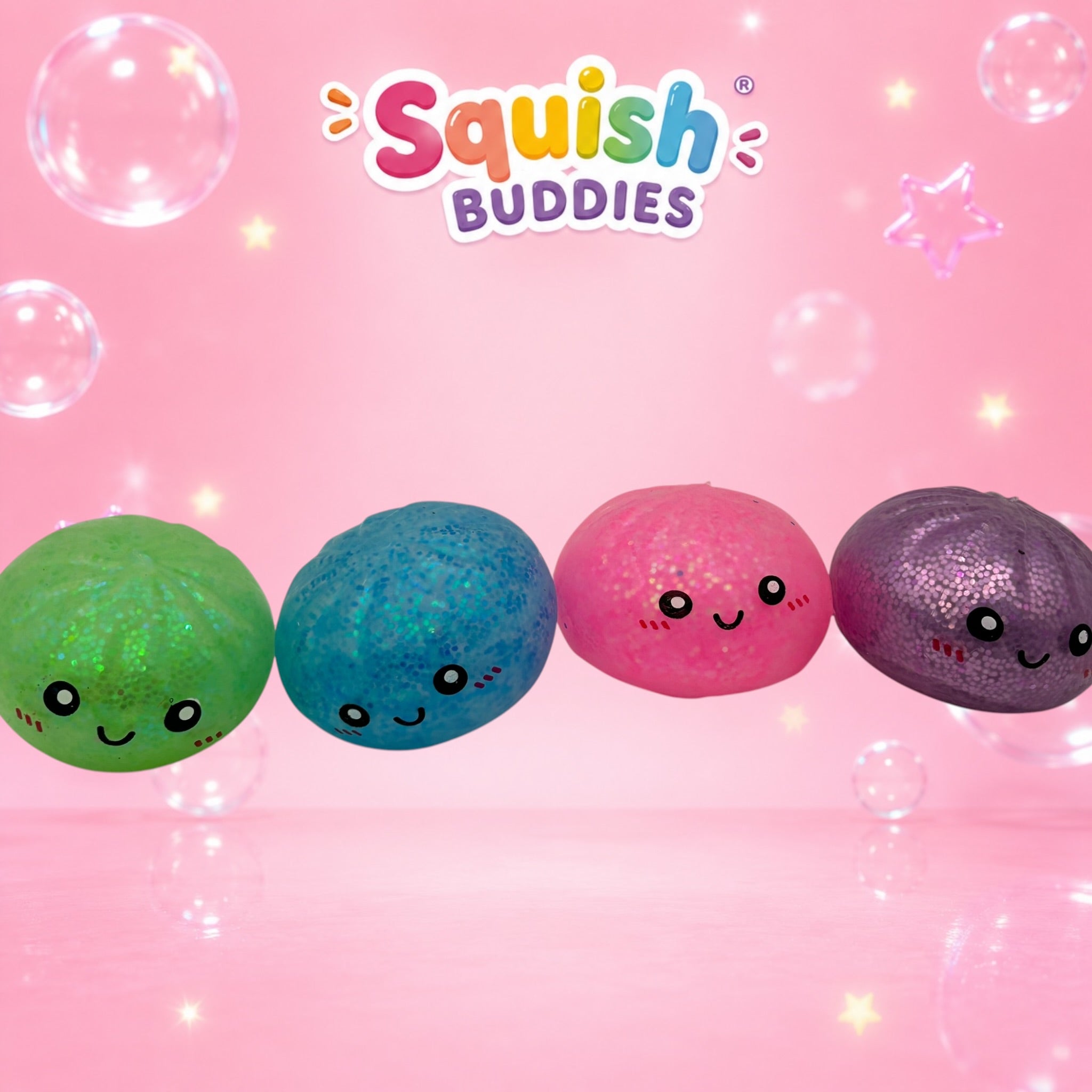 Glitter Mini Squishy Dumpling Toy – Sugar Gel Stress Ball Bao Bun Sensory Squish (Mystery Colour + Rare Gold)
