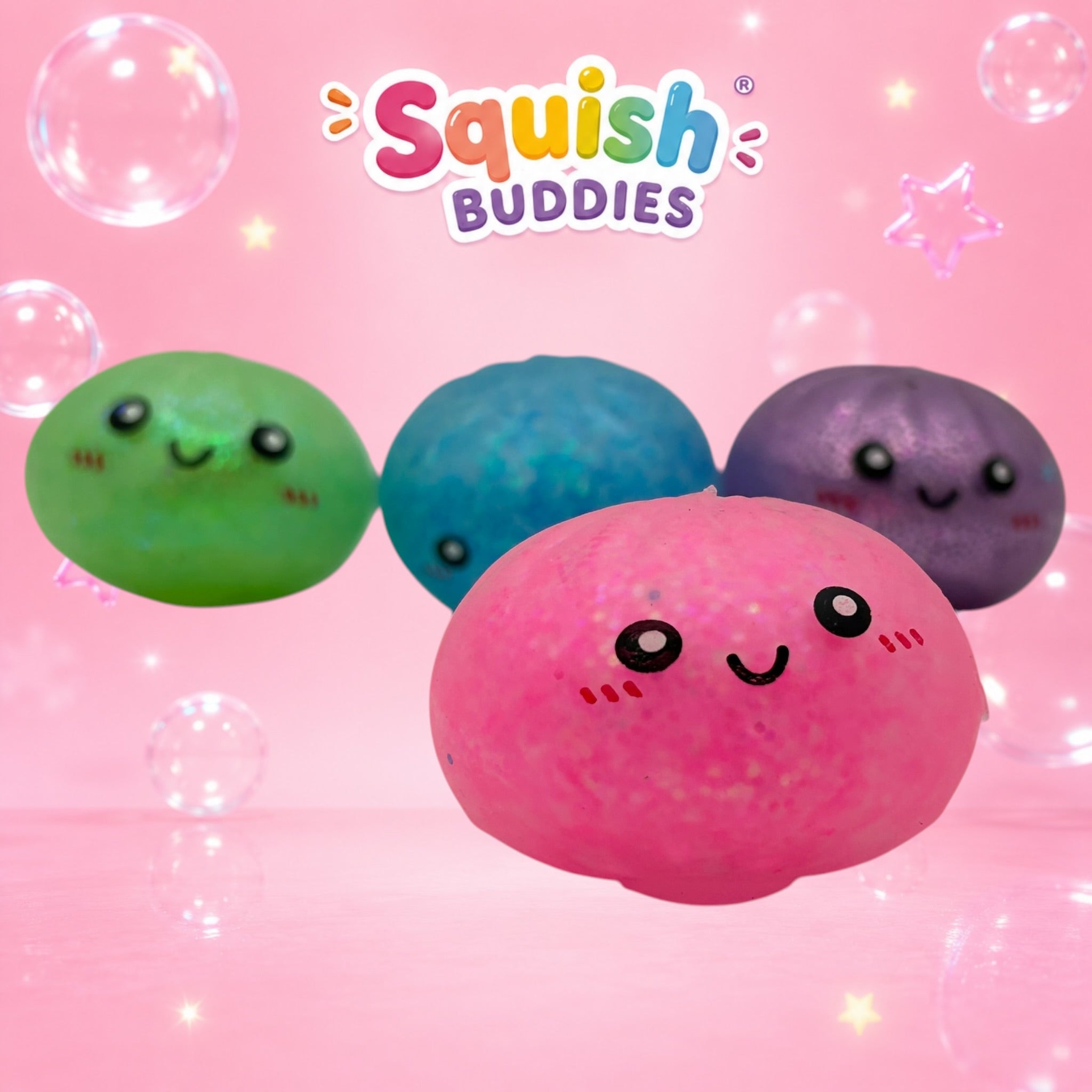 Glitter Mini Squishy Dumpling Toy – Sugar Gel Stress Ball Bao Bun Sensory Squish (Mystery Colour + Rare Gold)