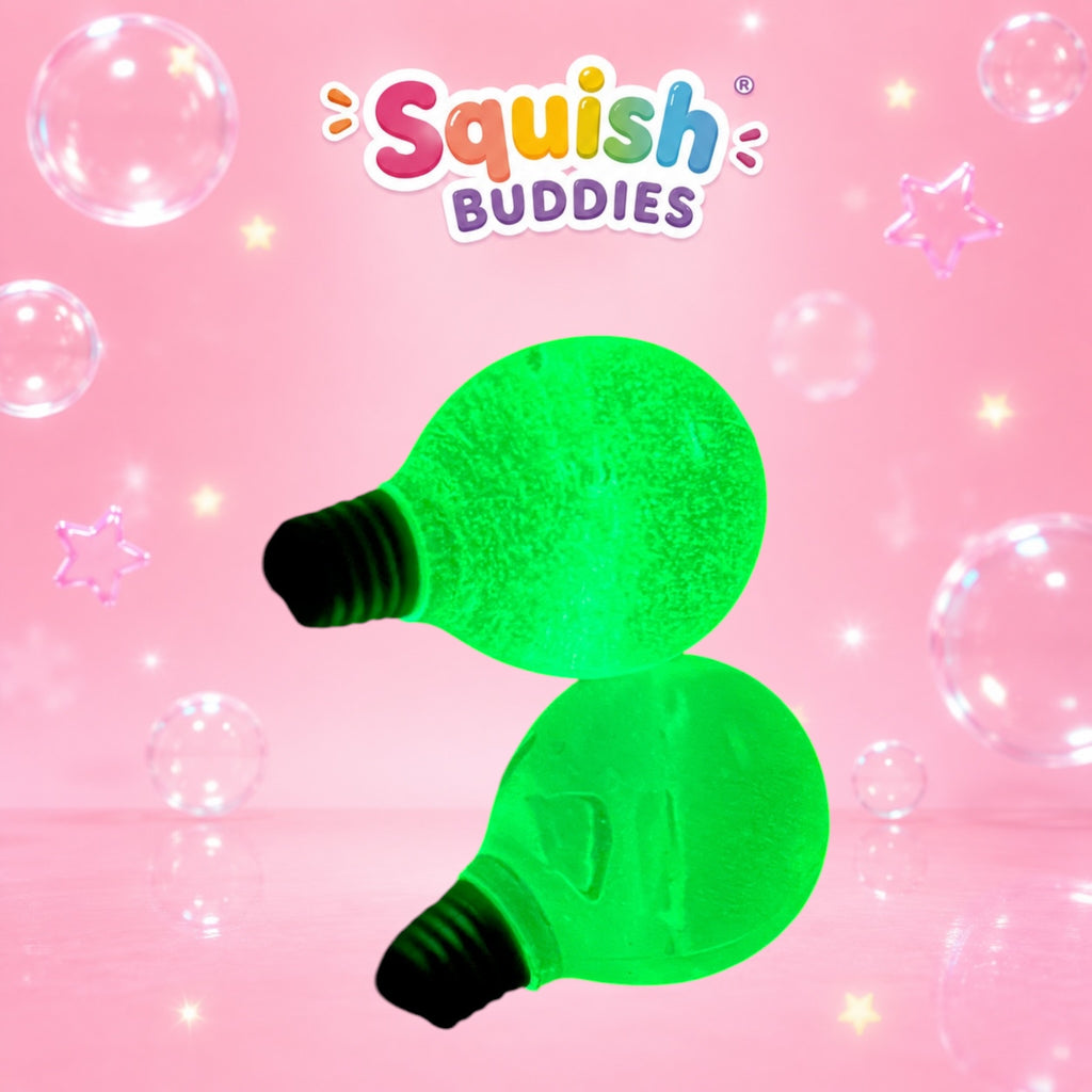 Glow in the Dark Light Bulb Globe Squishy | Maltose Slow Rise Sensory Toy