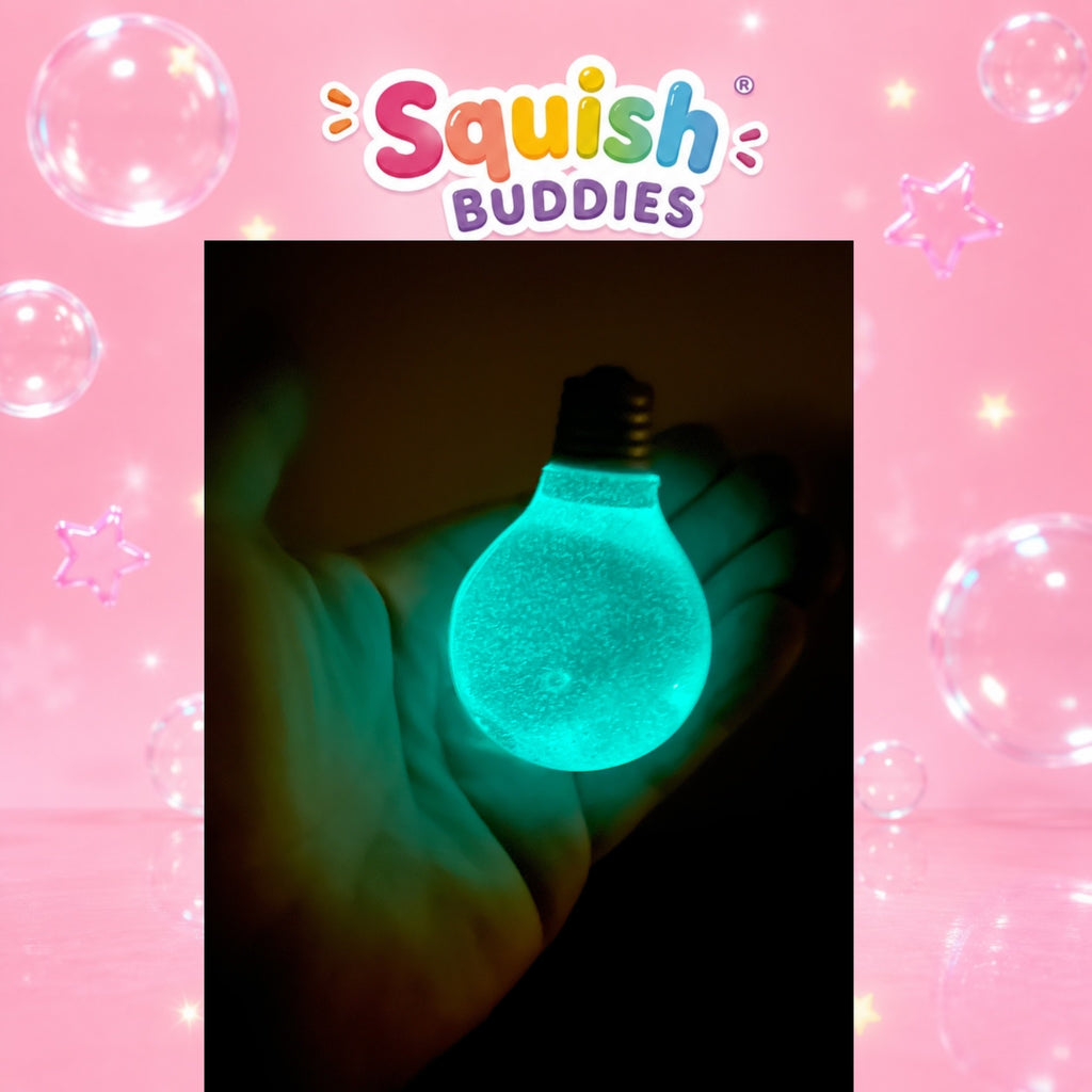 Glow in the Dark Light Bulb Globe Squishy | Maltose Slow Rise Sensory Toy