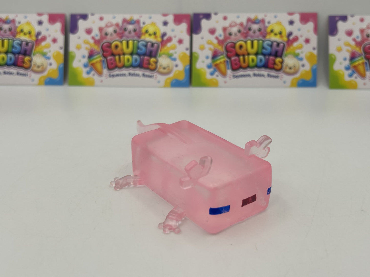 Minecraft Style Axolotl Squishy Sensory Fidget Toy Stretchy Maltose Squish