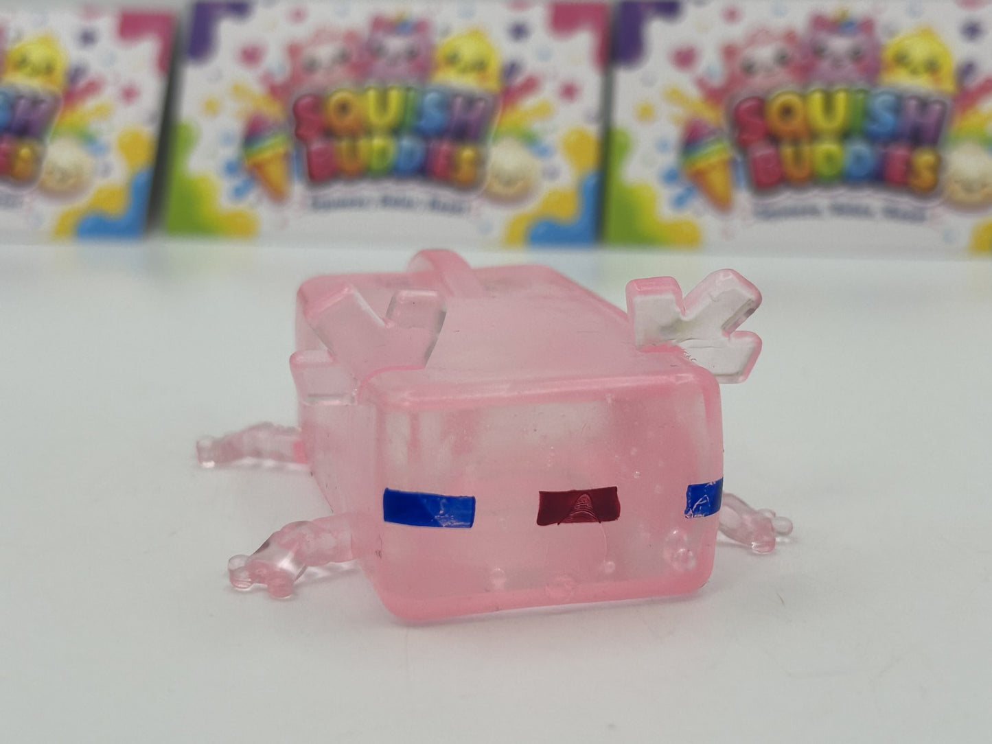 Minecraft Style Axolotl Squishy Sensory Fidget Toy Stretchy Maltose Squish