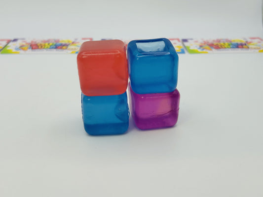 Ice Cube Squishies 4 Pack Sensory Fidget Toy Jelly Squishy Cubes Stress Relief