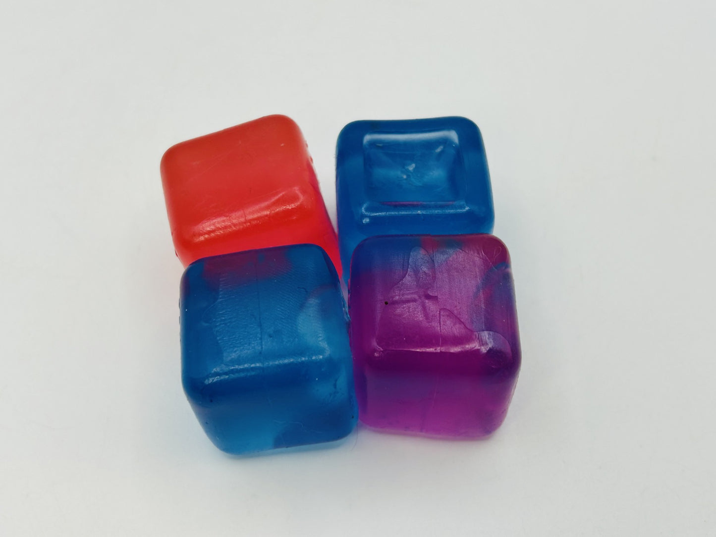 Ice Cube Squishies 4 Pack Sensory Fidget Toy Jelly Squishy Cubes Stress Relief