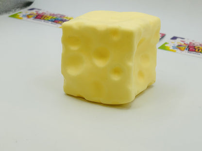 Viral Cheese Squishy Sensory Fidget Toy | Slow Rise Stress Relief Squish Cube