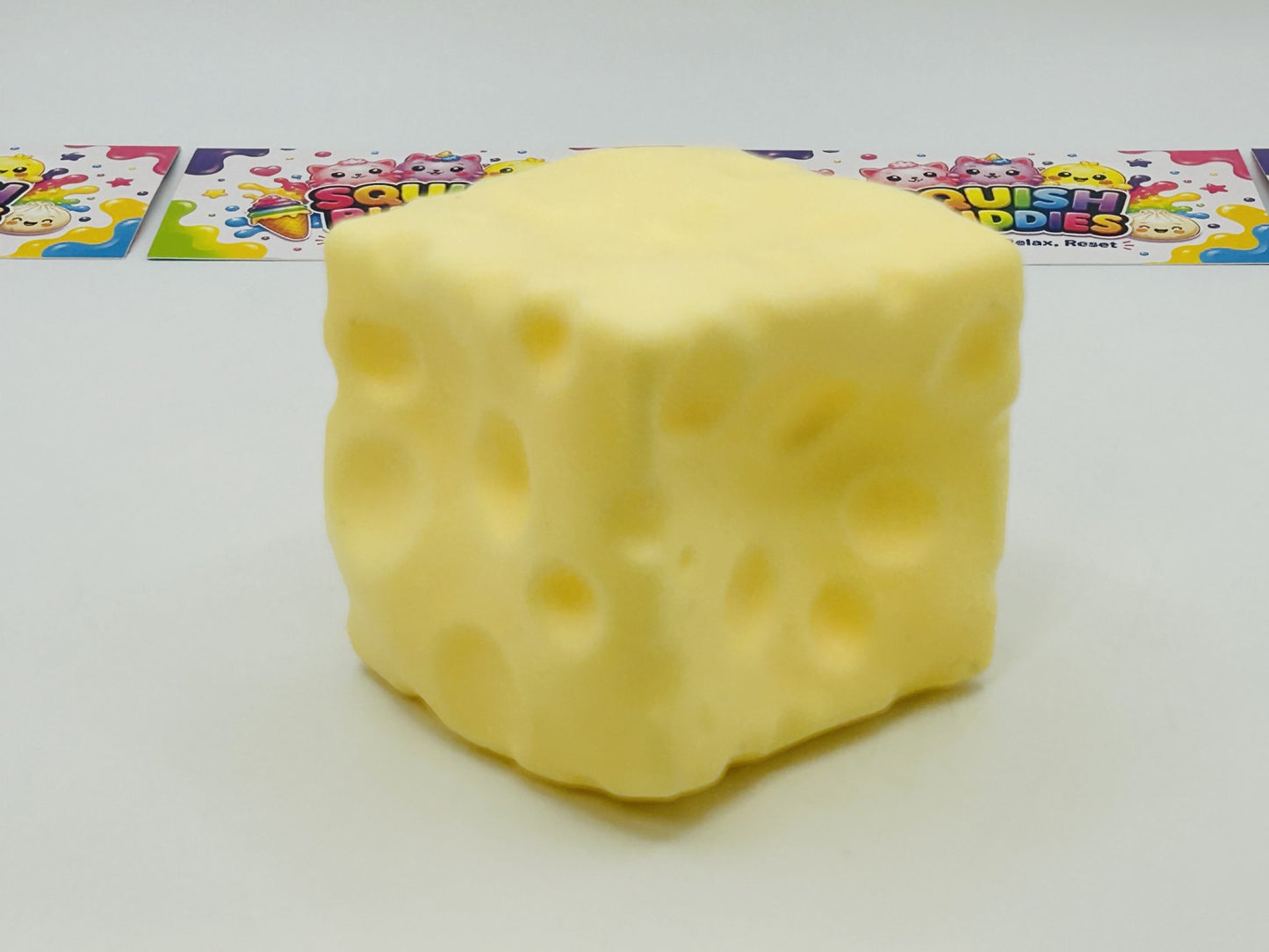 Viral Cheese Squishy Sensory Fidget Toy | Slow Rise Stress Relief Squish Cube