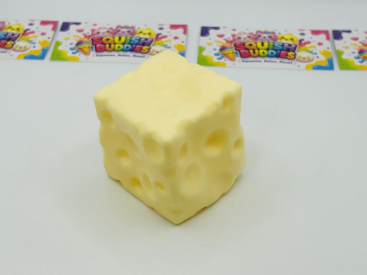 Viral Cheese Squishy Sensory Fidget Toy | Slow Rise Stress Relief Squish Cube